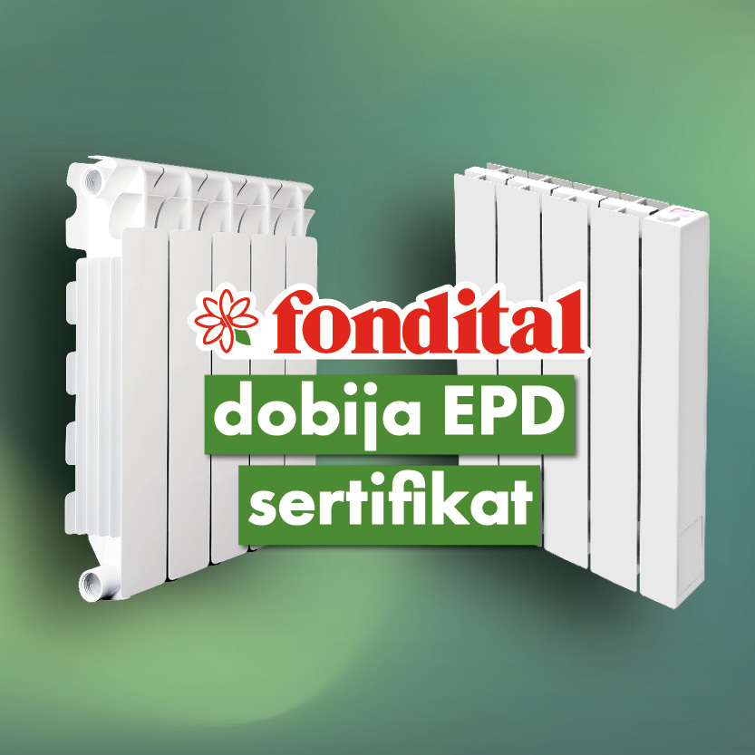Fondital dobija EPD deklaraciju o zaštiti životne sredine za radijatore od livenog aluminijuma